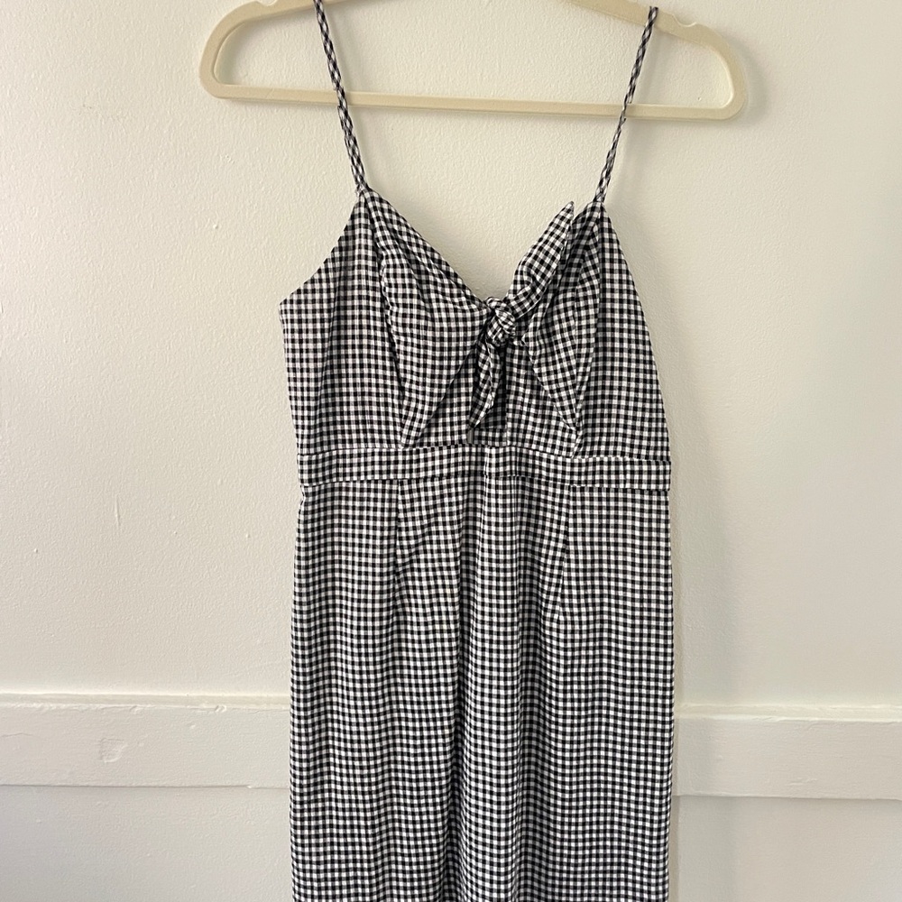 Mini Gingham dress Black and White Checkered
